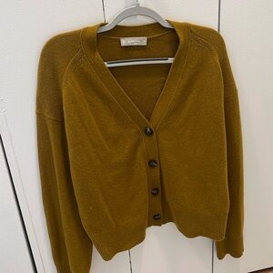 Everlane deep mustard/goldish cashmere sweater size XL